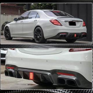 Diffusore posteriore con terminali di scarico (per S63/S65 AMG 2018-2021, Carbonio) foto 4
