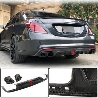 Diffusore posteriore con terminali di scarico (per S63 AMG 2014-2017, Carbonio) foto 1