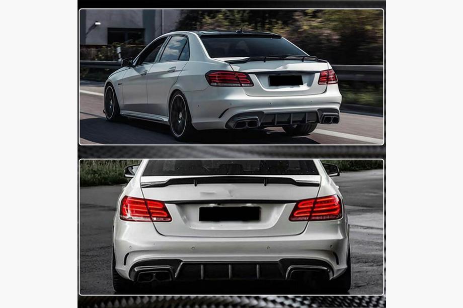 Mercedes E-class W212 2009-2016 Diffusore Posteriore Paraurti V2 per E63 AMG 2013-2016 Carbonio Foto 4