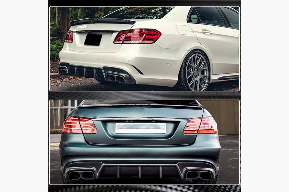 Mercedes E-class W212 2009-2016 Diffusore Posteriore Paraurti V2 per E63 AMG 2013-2016 Carbonio Foto 5