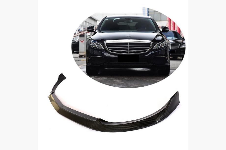 Mercedes E-class W213 2016-2023 Labbro anteriore paraurti (per Base 2016-2019, Carbonio) Foto 1