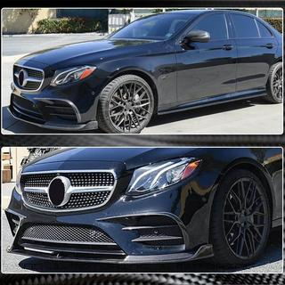 Labbro Anteriore V1 per AMG-Line / E43 AMG 2016-2019, Carbonio foto 3