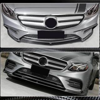 Labbro Anteriore V1 per AMG-Line / E43 AMG 2016-2019, Carbonio foto 4