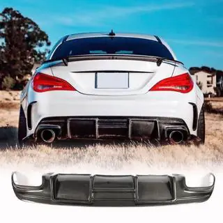 Diffusore posteriore paraurti V1 per AMG-Line / CLA45 AMG, Carbonio foto 1