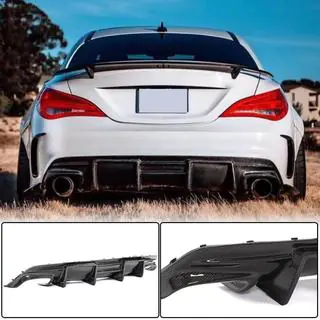 Diffusore posteriore paraurti V1 per AMG-Line / CLA45 AMG, Carbonio foto 2