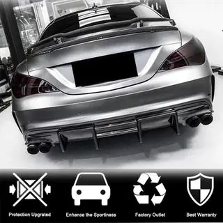 Diffusore posteriore paraurti V1 per AMG-Line / CLA45 AMG, Carbonio foto 3