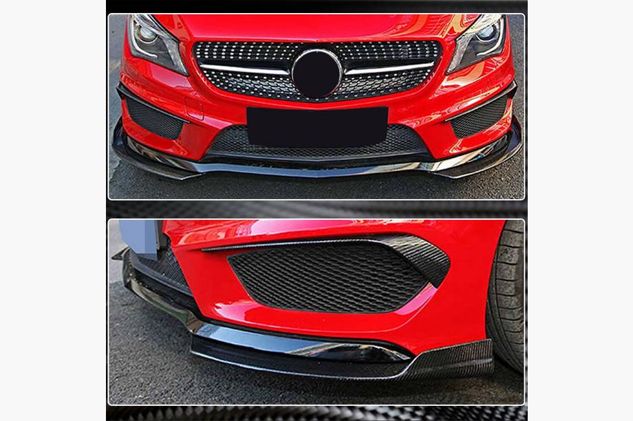Mercedes CLA C117 2013-2019 Coperture Paraurti Anteriore in Carbonio (per Base SD 2013-2016) Foto 4