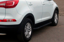 Kia Sportage 2010-2015 Pedane Laterali Allmond Black (2 pz, alluminio) foto 1