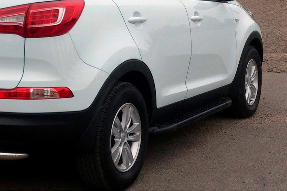 Kia Sportage 2010-2015 Pedane Laterali Allmond Black (2 pz, alluminio) Image