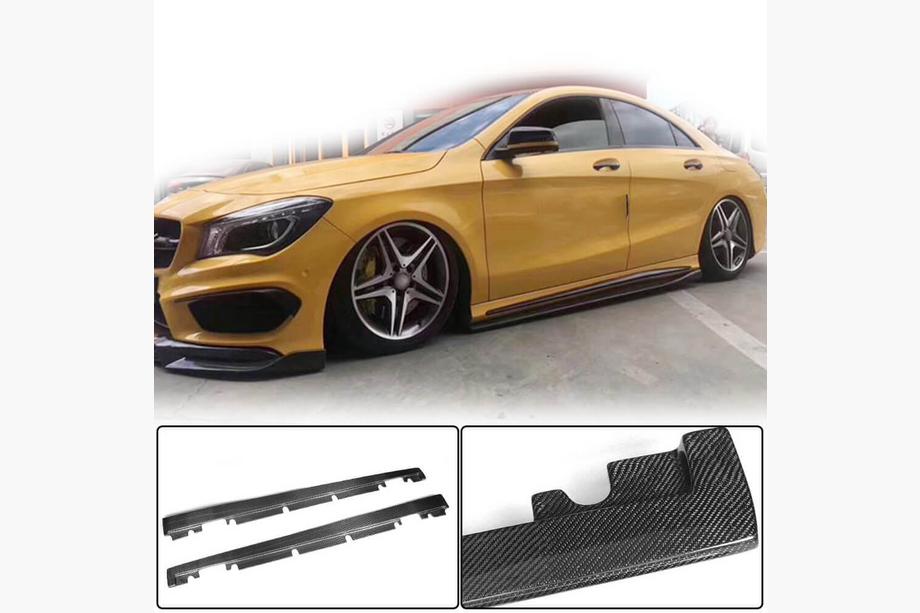 Mercedes CLA C117 2013-2019 Minigonne Laterali V2 (per HB, Carbonio) Foto 2