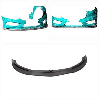 Labbro Anteriore V1 per AMG-Line / A45 AMG HB 2013-2015, Carbonio foto 2
