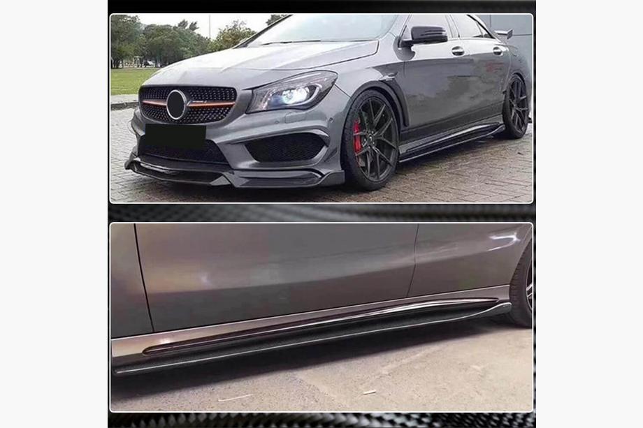 Mercedes A-class W176 2012-2018 Minigonne Laterali V1 (Carbonio) Foto 5
