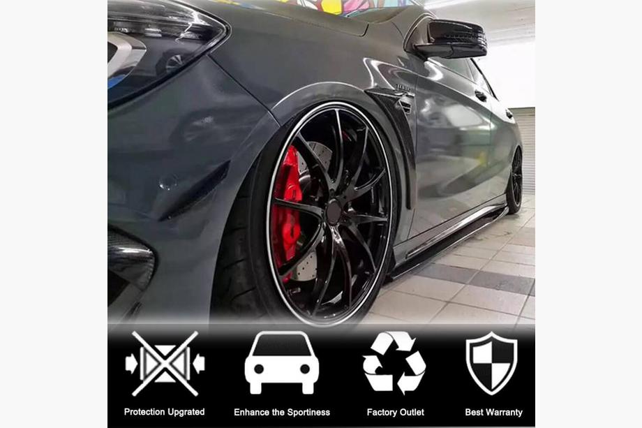 Mercedes A-class W176 2012-2018 Minigonne Laterali V2 (Carbonio) Foto 3
