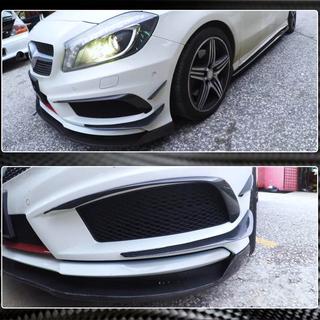 Coperture Paraurti Anteriore in Carbonio (per AMG-Line / A45 AMG HB 2013-2015) foto 4