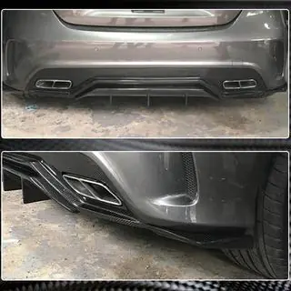Coperture Flap paraurti posteriore (per AMG-Line / A45 AMG HB, Carbonio) foto 4
