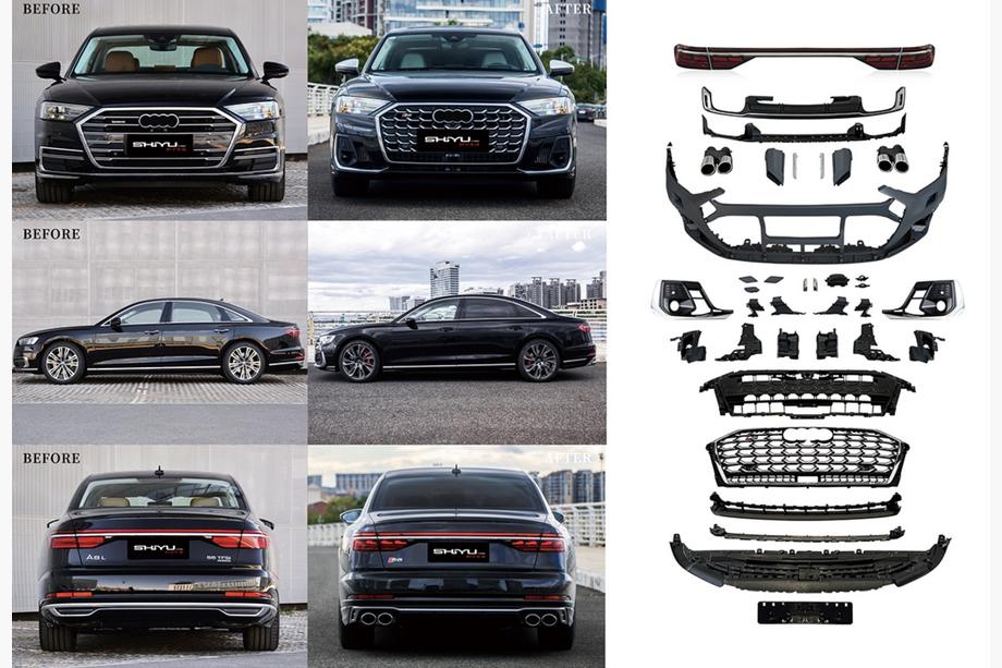 Audi A8 2018- Kit carrozzeria facelift senza sostituzione fari (Per S8 2025) Foto 1