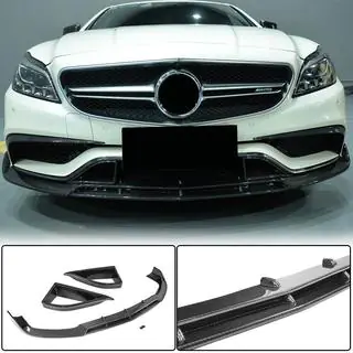 Labbro anteriore paraurti Lip V1 (per CLS63 AMG SD 2015-2018, Carbonio) foto 1