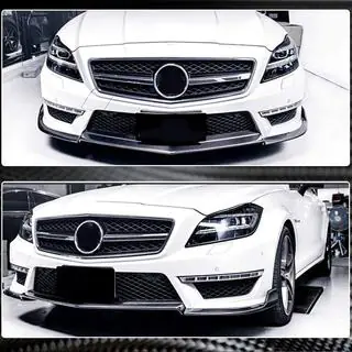 Labbro anteriore paraurti V1 (per CLS63 AMG SD 2011-2014, Carbonio) foto 3
