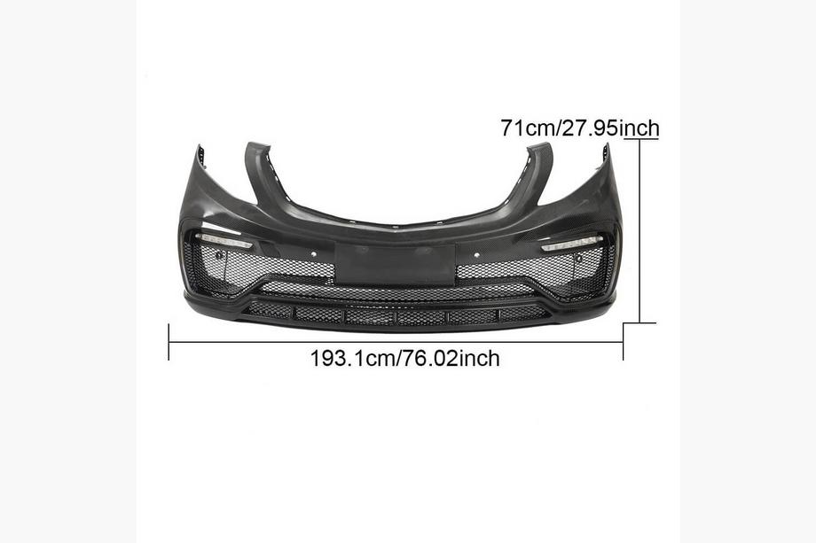Mercedes Vito/V-class W447 2014- Paraurti anteriore V2 (2014-2019, Carbonio) Foto 5