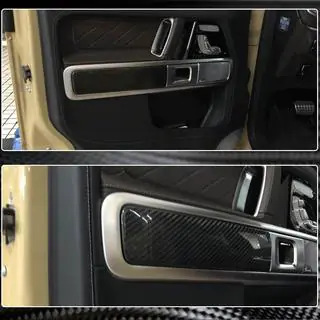 Coperture rivestimenti interni porta (Dry Carbon) Mercedes G class W463 2018-2024 foto 3
