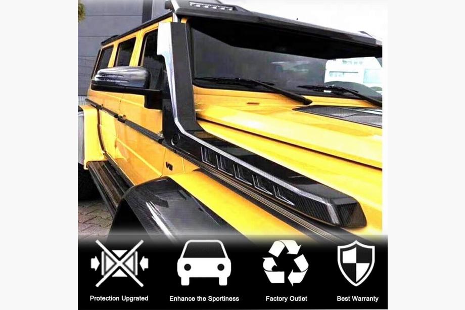 Mercedes G class W463 1990-2018 Snorkel (per 2004-2018, 2 pz, Carbonio) Foto 3
