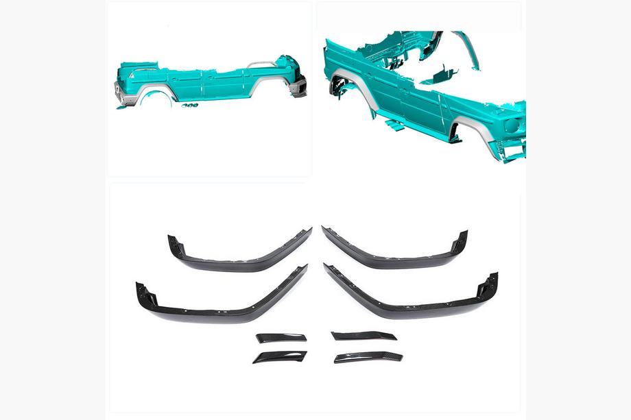 Mercedes G class W463 2018-2024 Allargatori passaruota (per body kit Carbon Set, Carbonio) Foto 2