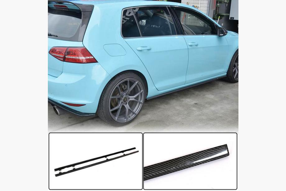 Volkswagen Golf 7/E-Golf 2012-2020 Minigonne Laterali (per R/R-Line 2017-2020, Carbonio) Foto 1
