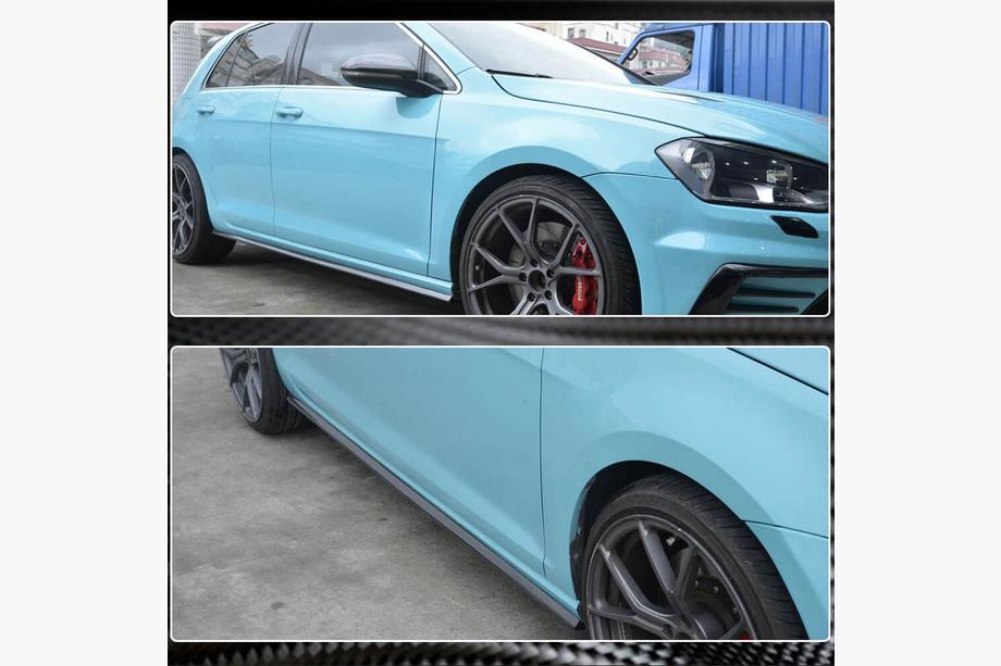 Volkswagen Golf 7/E-Golf 2012-2020 Minigonne Laterali (per R/R-Line 2017-2020, Carbonio) Foto 4