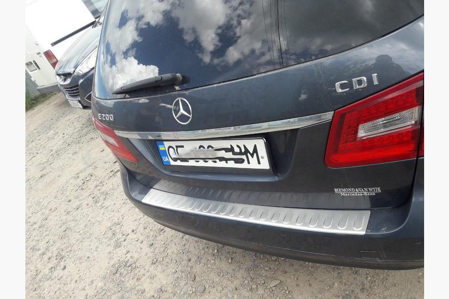 Mercedes E-class W212 2009-2016 Protezione paraurti posteriore OmsaLine (2009-2013, SW, acciaio inox) Foto 3
