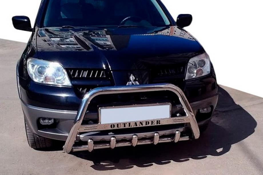 Mitsubishi Outlander 2001-2006 Protezione Anteriore WT004 (Acciaio Inox) Image
