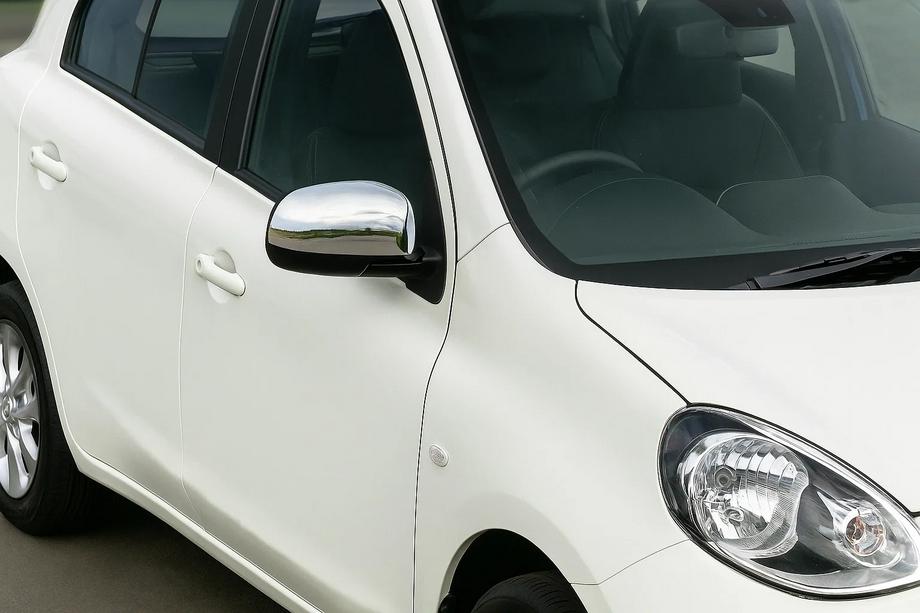 Nissan Micra K13 2011-2016 Coperture Specchietti (2 pz, Acciaio Inox) Carmos - Acciaio Inox Turco Image