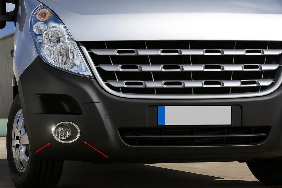 Nissan NV400 2010-2024 Coperture per fendinebbia (2 pz, acciaio inox) Image