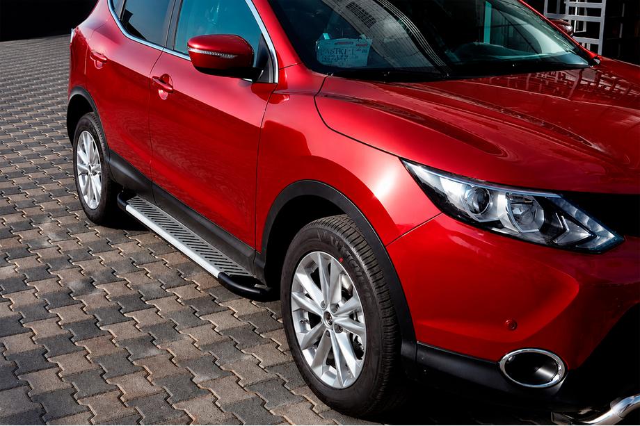 Nissan Qashqai 2014-2021 Pedane Laterali Line (2 pz, Alluminio) Image