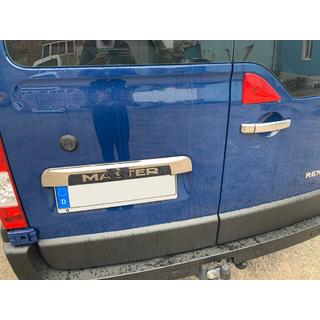 Modanatura in acciaio inox sopra la targa Opel Movano 2010-2021 foto 2