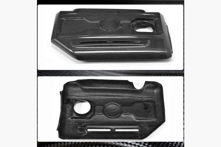 Volkswagen Golf 6 2008-2014 Copertura motore (per GTI HB 2010-2013, Carbonio) Foto 4