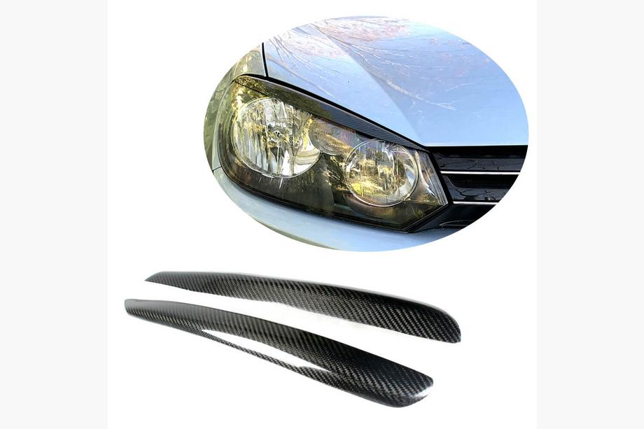 Volkswagen Golf 6 2008-2014 Palpebre fari (per HB 2010-2013, Carbonio) Foto 1