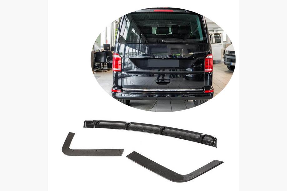 Volkswagen T6 2015-2024 Diffusore Paraurti Posteriore (per 2015-2019, Carbonio) Image