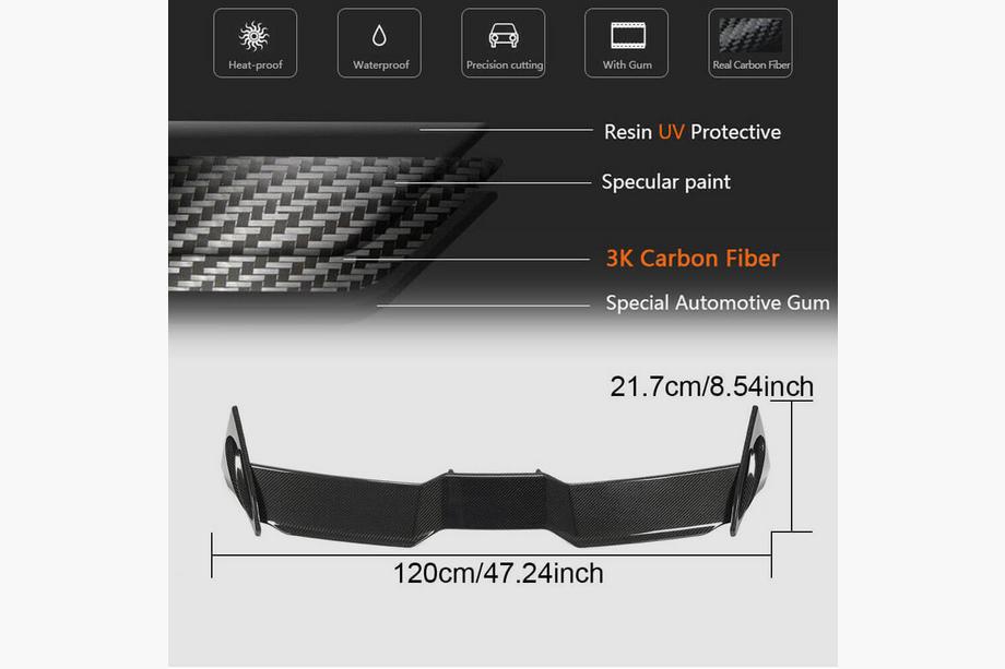Volkswagen Golf 8 2019- Spoiler V2 (per GTI/R EU 2019-2024, Carbonio) Foto 3