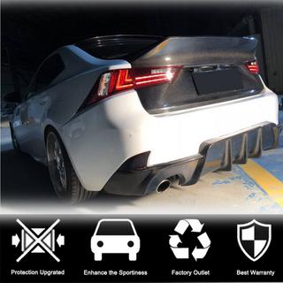 Diffusore Posteriore paraurti V1 per Base/F-Sport 2013-2016, Carbonio Lexus IS 2013- foto 2