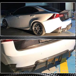 Diffusore Posteriore paraurti V1 per Base/F-Sport 2013-2016, Carbonio Lexus IS 2013- foto 4