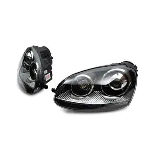 Fari anteriori con lente proiettore Black (2 pz) Volkswagen Golf 5 2003-2009 foto 1