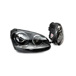 Fari anteriori con lente proiettore Black (2 pz) Volkswagen Golf 5 2003-2009 foto 3