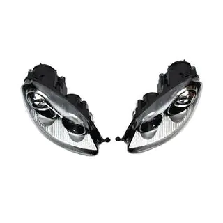 Fari anteriori con lente proiettore Black (2 pz) Volkswagen Golf 5 2003-2009 foto 4