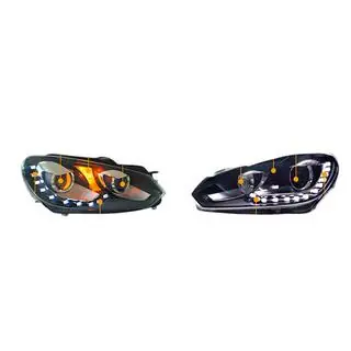 Fari anteriori LED con luci diurne (2 pz) Volkswagen Golf 6 2008-2014 foto 3