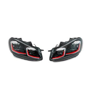 Fari anteriori Golf 7 Style Red (senza centraline, 2 pz) Volkswagen Golf 6 2008-2014 foto 1