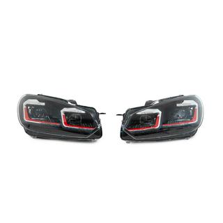 Fari anteriori Golf 7 Style Red (senza centraline, 2 pz) Volkswagen Golf 6 2008-2014 foto 2