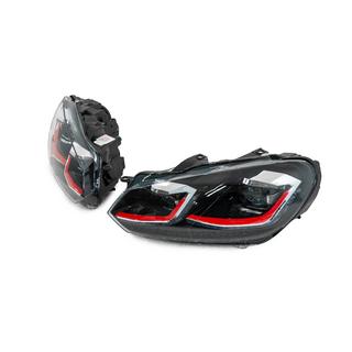 Fari anteriori Golf 7 Style Red (senza centraline, 2 pz) Volkswagen Golf 6 2008-2014 foto 4
