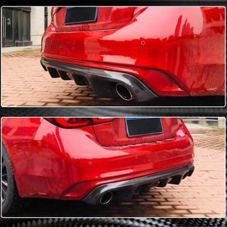 Diffusore Posteriore Paraurti V2 per Q50 Base/Sport 2018-2023 Carbonio Infiniti Q50/Q60 2013-2024 foto 3