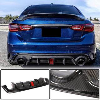 Diffusore Posteriore paraurti V3 (per Q50 Base/Sport 2018-2023, Carbonio) Infiniti Q50/Q60 2013-2024 foto 2