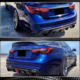 Diffusore Posteriore paraurti V3 (per Q50 Base/Sport 2018-2023, Carbonio) Infiniti Q50/Q60 2013-2024 foto 4